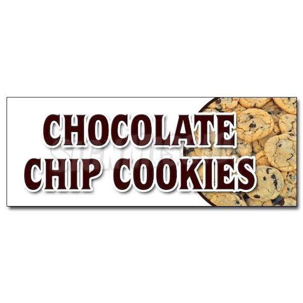 CHOCOLATE CHIP COOKIESDECAL sticker fresh baked bakery big huge warm, D-24 Chocolate Chip Cookies
